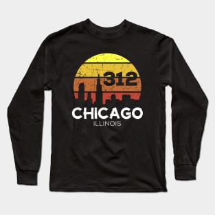 Chicago Illinois 312 Area Code Long Sleeve T-Shirt